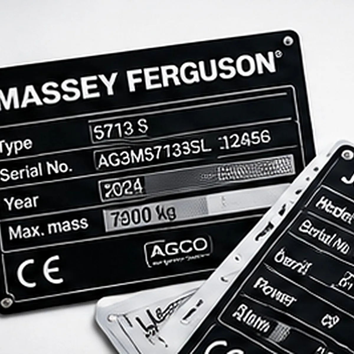 Tabliczka znamionowa Massey Ferguson
