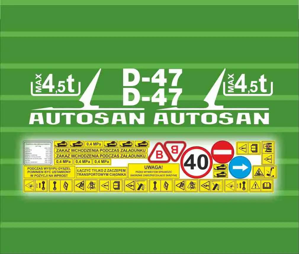autosan D-47 naklejki